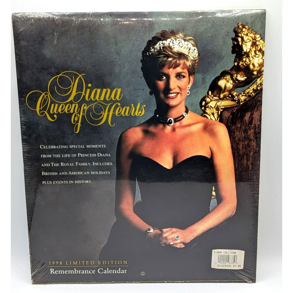 VTG Princess Diana Queen of Hearts 1998 Lim Edition Remembrance Calendar Sealed